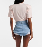 Magda Butrym Belted high-rise denim shorts
