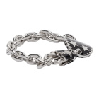 Vivienne Westwood Silver and Black Chain Man Lazarus Bracelet