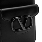 Valentino Men's V Logo Cross Body Bag in Black