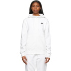 Nike White Sportswear Club Zip-Up Hoodie