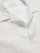 DEREK ROSE - Camp-Collar Linen Shirt - White