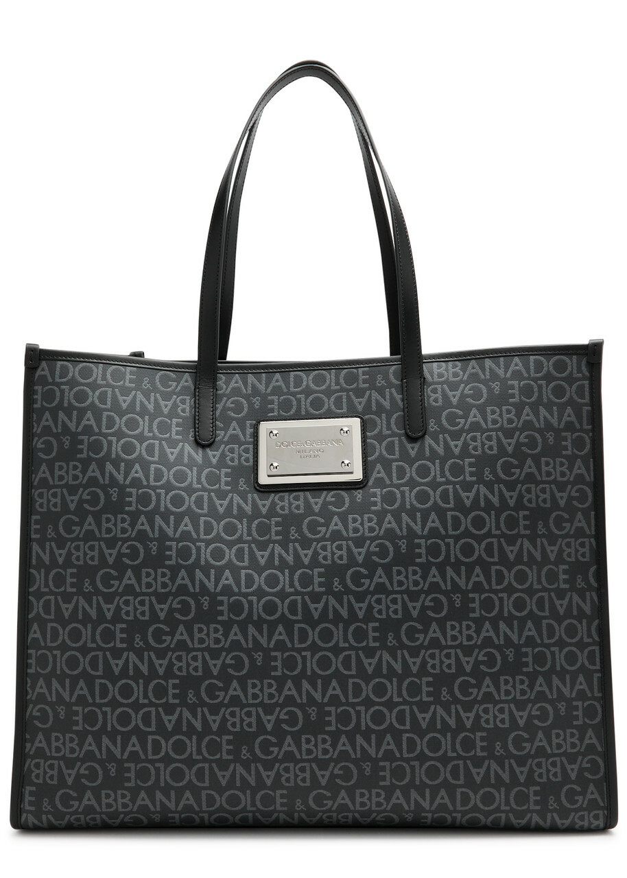 Dolce & Gabbana Logo-jacquard Coated Canvas Tote - Black - One Size