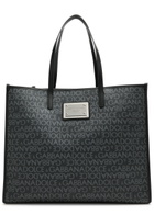 Dolce & Gabbana Logo-jacquard Coated Canvas Tote - Black - One Size