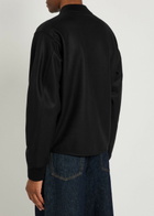 Jil Sander Zip-through Wool Sweatshirt Black