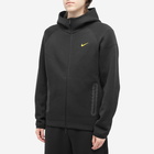 Nike Men's x NOCTA Tech Fleece Full Zip Hoody in Black/University Gold