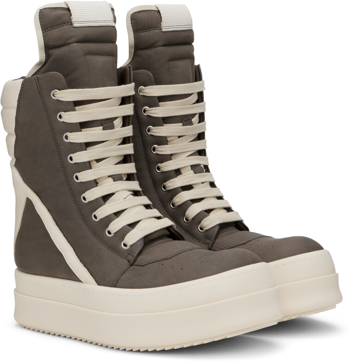 Rick Owens ブラック Porterville Mega Geobasket スニーカー Rick Owens: Black Porterville Mega Bumper Geobasket Sneakers