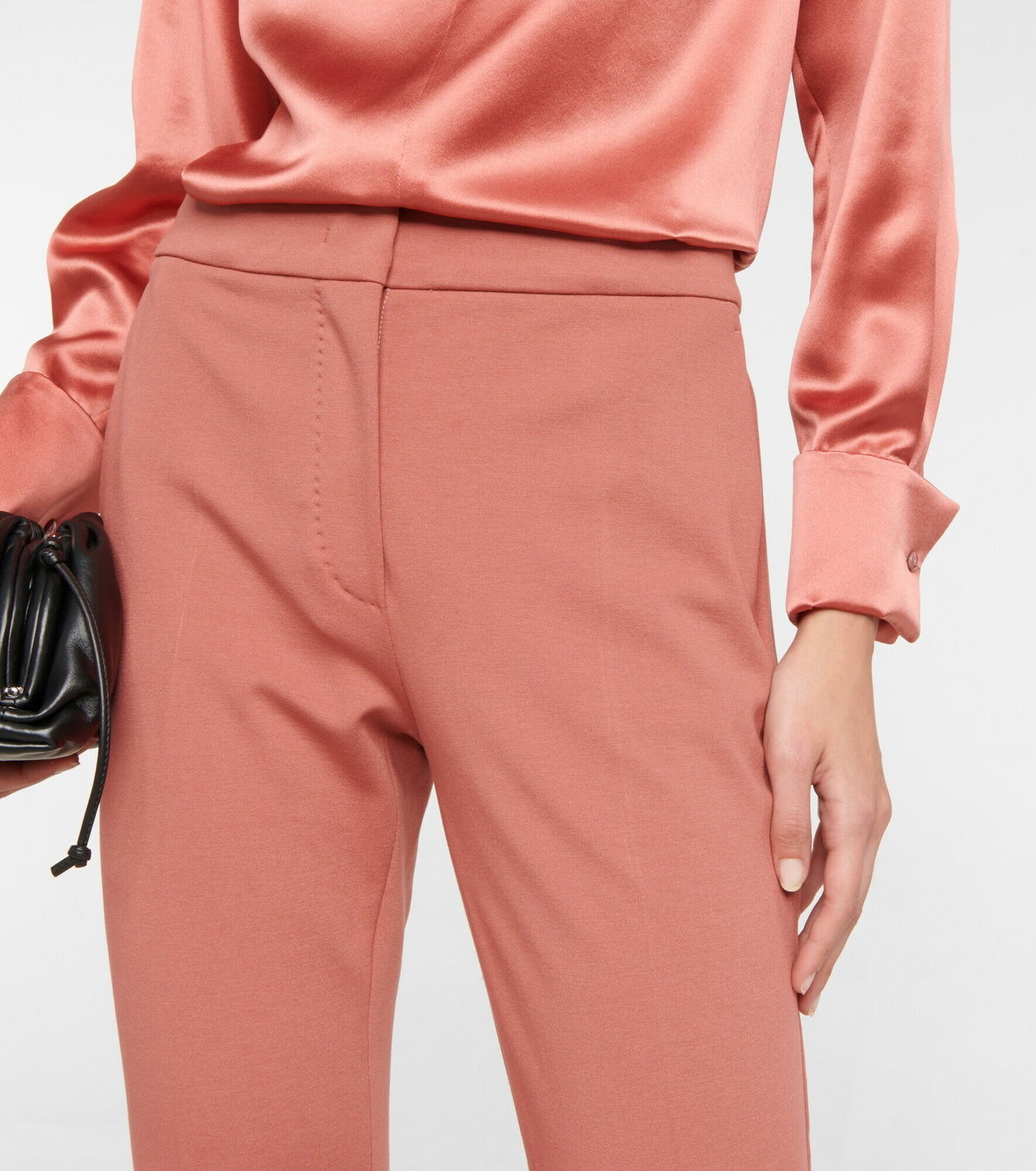 Max Mara - Pegno jersey high-rise slim pants Max Mara