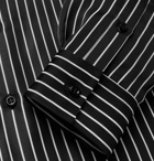 Joseph - Oversized Pinstriped Satin Shirt - Men - Black