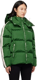 Palm Angels Green Track Down Jacket