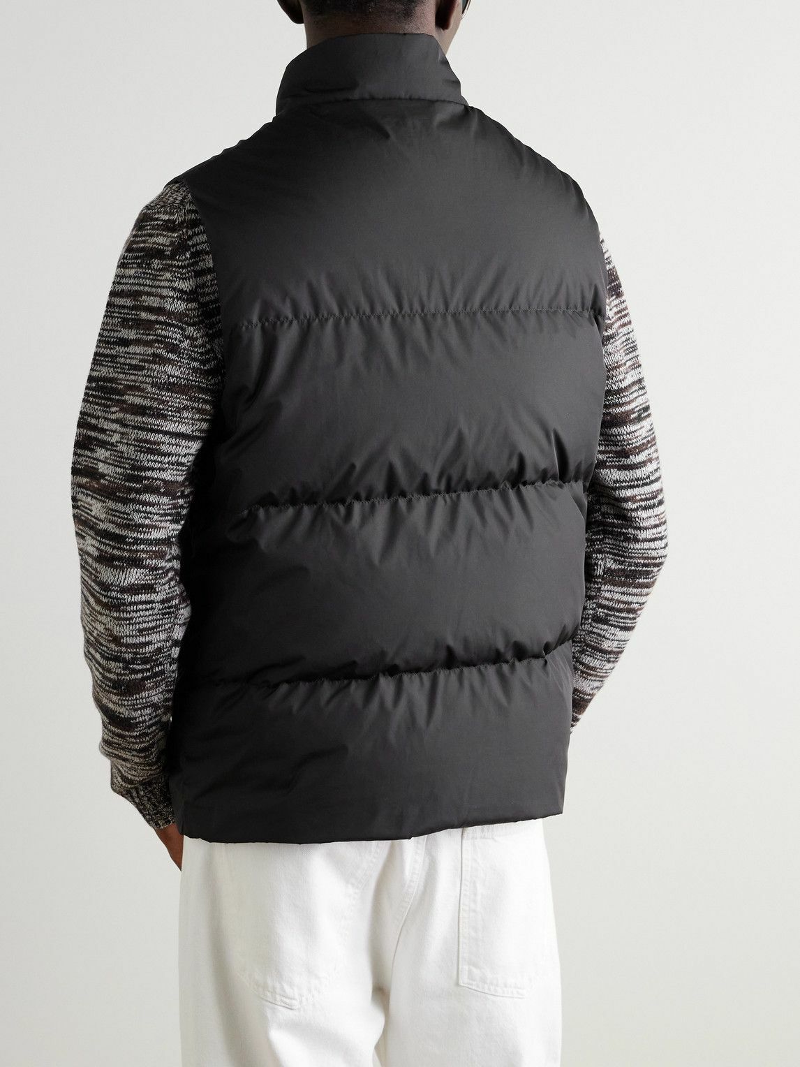 Mr P. - Padded Recycled-Shell Hooded Down Gilet - Black