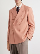 Valentino Garavani - Single-Breasted Wool-Nattè Blazer - Pink