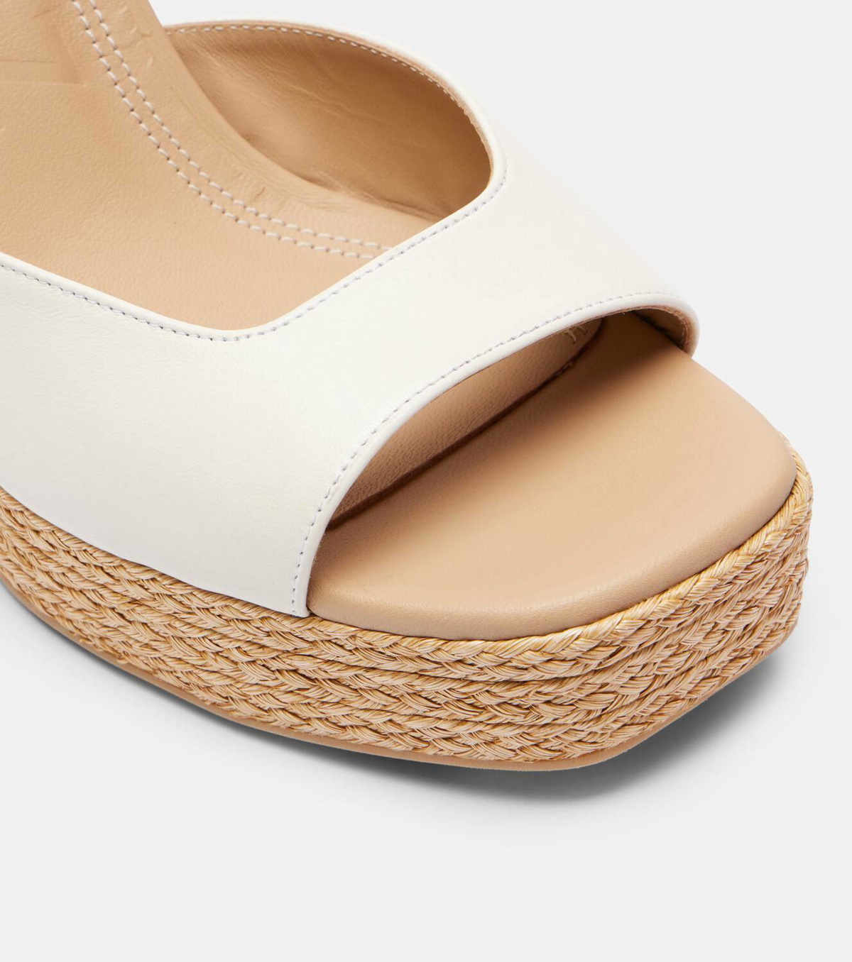 Souliers Martinez Summer leather espadrille wedges