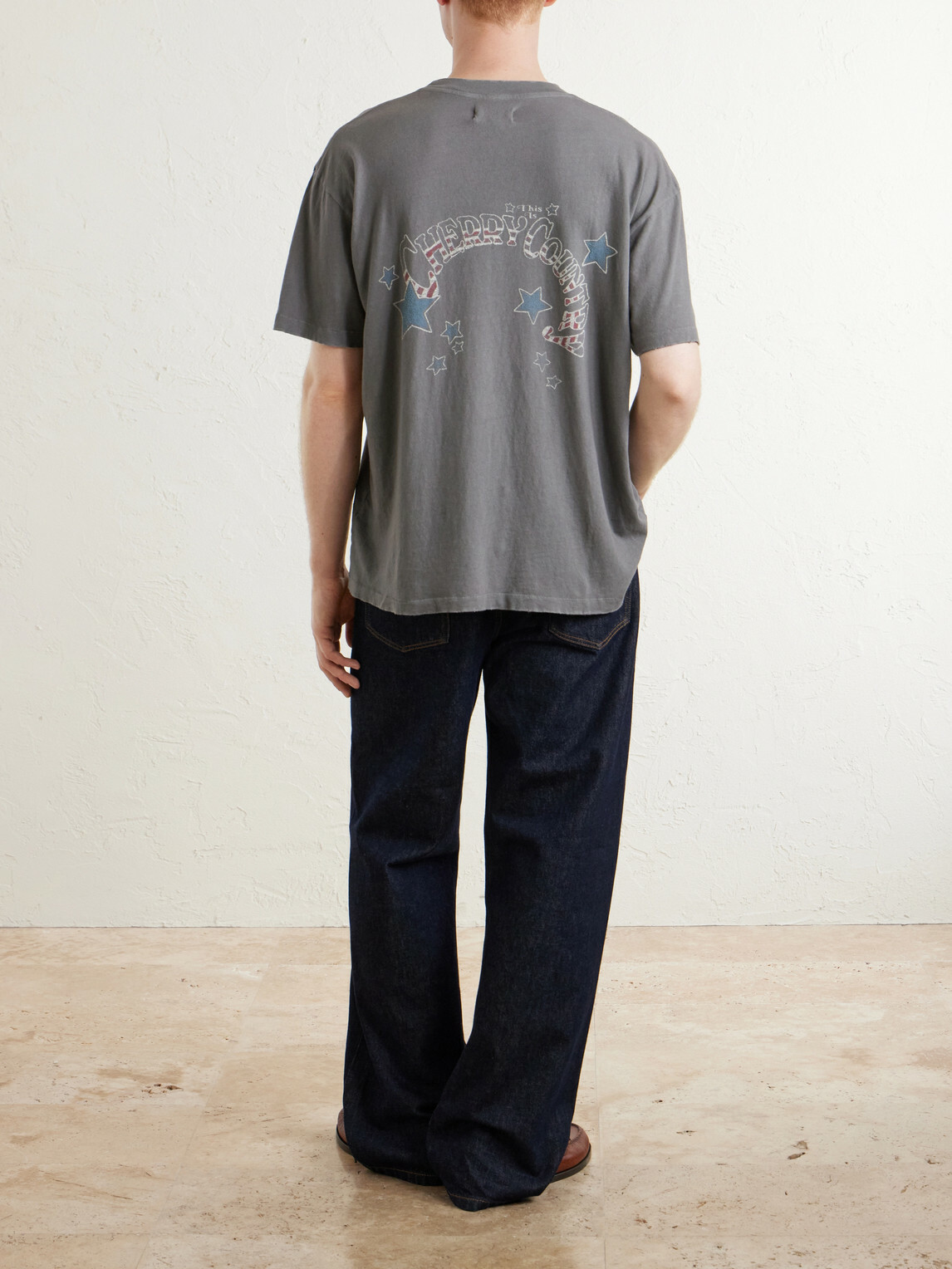 Cherry Los Angeles - Printed Cotton-Jersey T-Shirt - Gray
