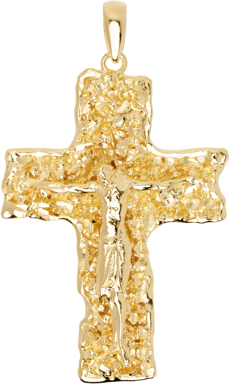 Veneda Carter SSENSE Exclusive Gold VC009 Cross Pendant