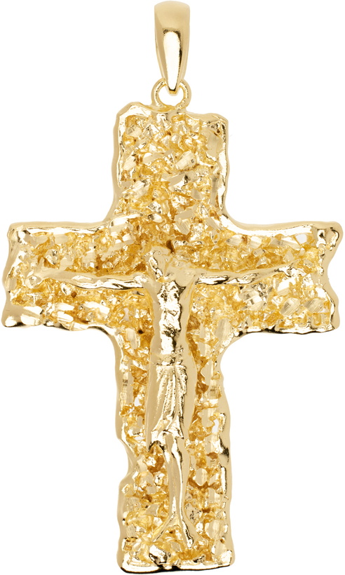 Photo: Veneda Carter SSENSE Exclusive Gold VC009 Cross Pendant