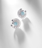 Ananya Chakra 18kt white gold earrings with pearls and gemstones