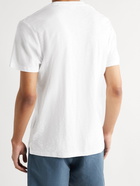 NN07 - Aspen Logo-Print Slub Cotton-Jersey T-Shirt - White