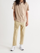 Malbon Golf - Logo-Embroidered Striped Cotton-Jersey Polo Shirt - Yellow