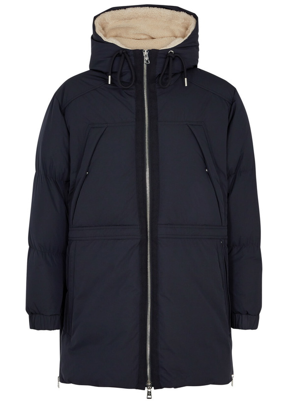 Photo: Moncler Truyere Quilted Shell Parka Navy 5, Men's Designer Parka, Male