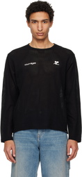 Courrèges Black Printed Mesh T-shirt
