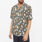 Portuguese Flannel Men's Tropical Fruit Vacation Shirt in Olive/Multi