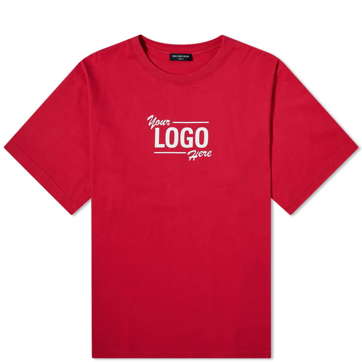 Photo: Balenciaga Your Logo Here Oversized Tee