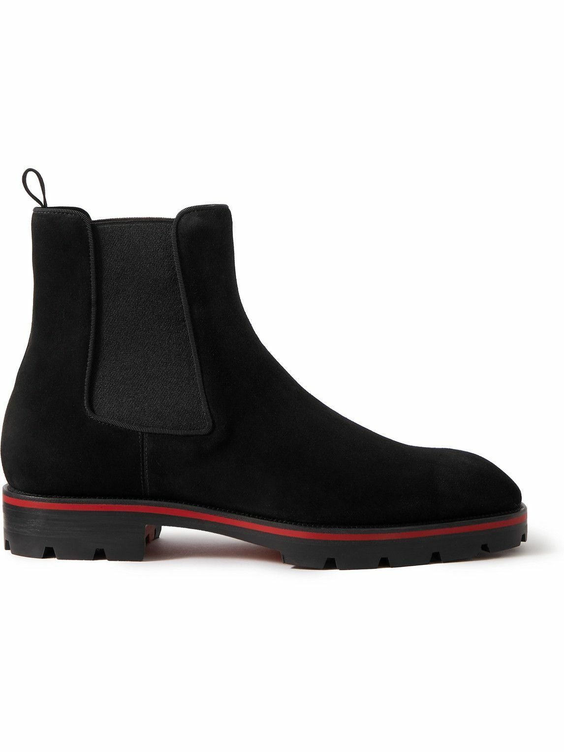 Christian Louboutin - Alpino Waxed-Suede Chelsea Boots - Black ...