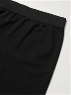 ORGANIC BASICS - Active Recycled Stretch-Piqué Boxer Shorts - Black