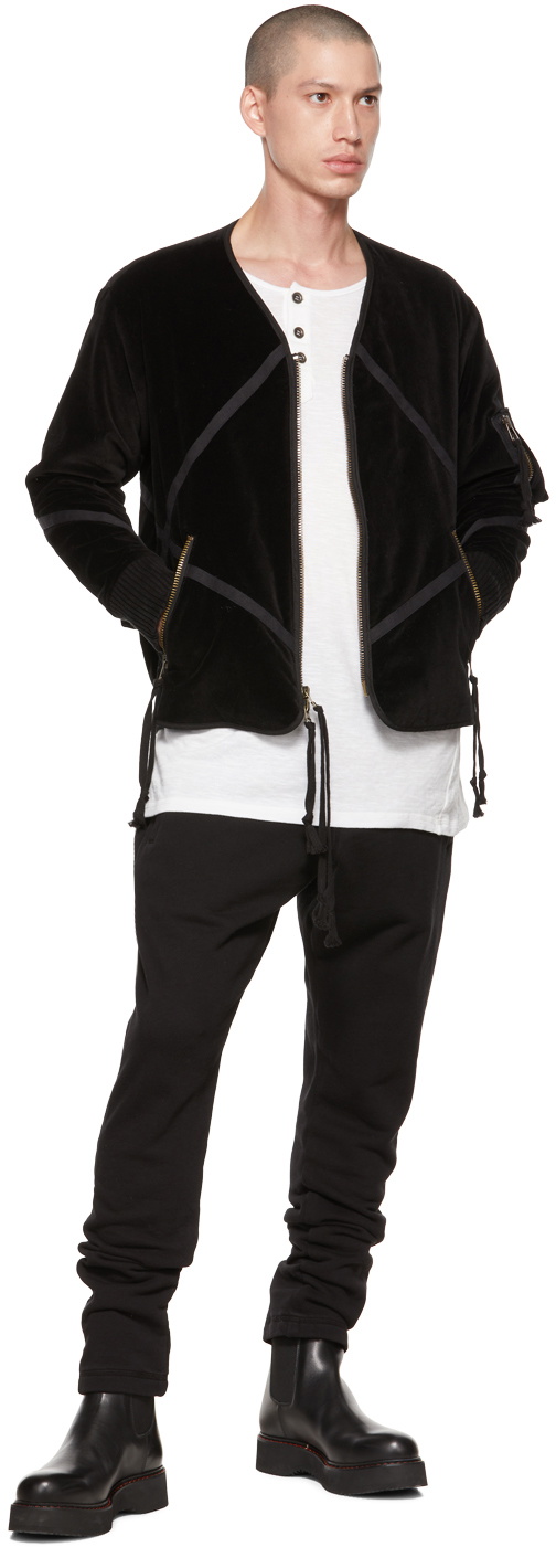 Greg Lauren Black New Sweat Lounge Pants
