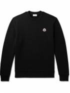 Moncler - Logo-Appliquéd Cotton-Jersey Sweatshirt - Black