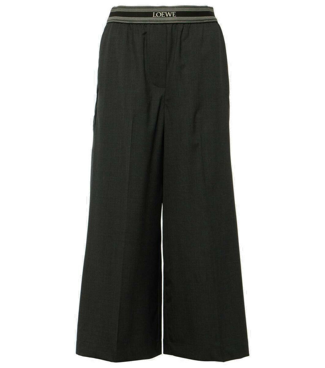 Loewe Wool cropped wide-leg pants Loewe