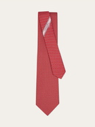 Ferragamo Mens Golf print silk tie in Red