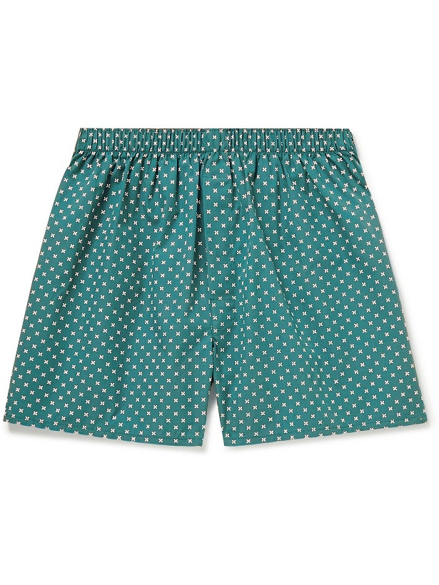 Photo: Sunspel - Printed Cotton Boxer Shorts - Green
