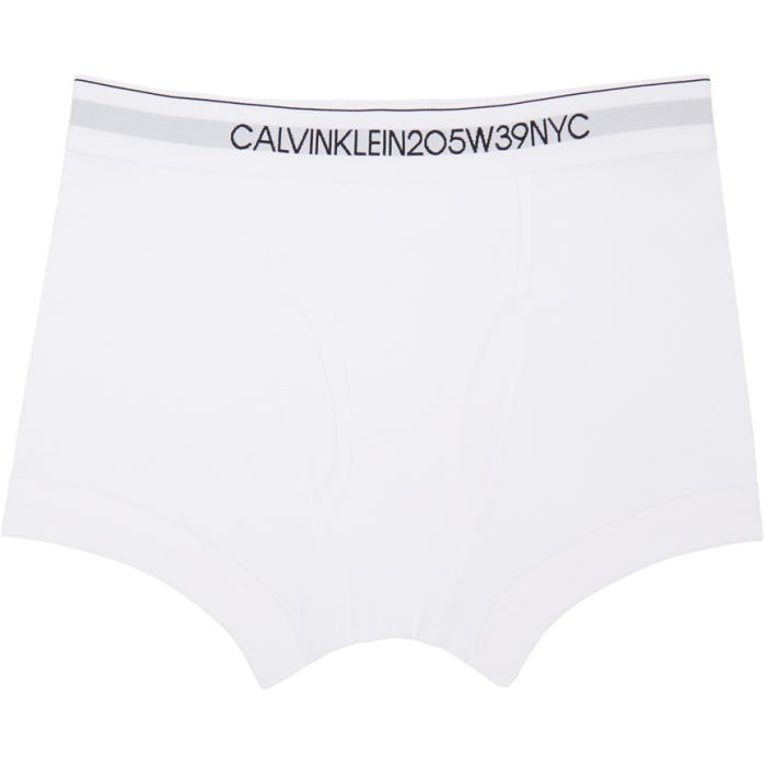 Photo: Calvin Klein 205W39NYC White Logo Boxer Briefs 