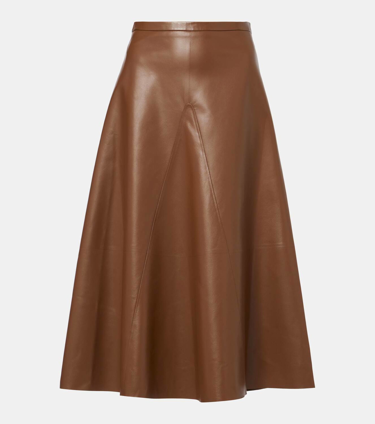 Fforme Selina leather midi skirt