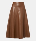 Fforme Selina leather midi skirt