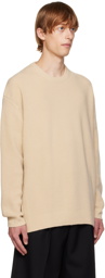 Solid Homme Beige Ribbed Sweater