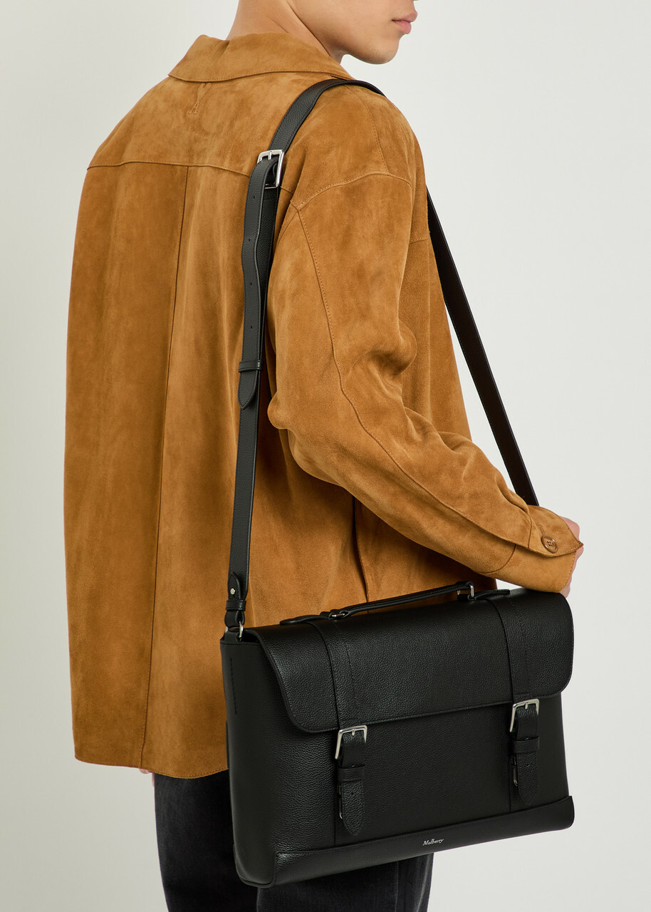 Mulberry Chiltern Grained Leather Brief Case - Black - One Size