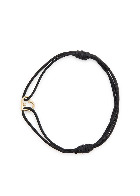 Photo: Aliita Mini Corazon Brillante Embellished Cord Bracelet - Black - One Size