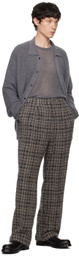 ATON Gray Super Kid Mohair Cardigan