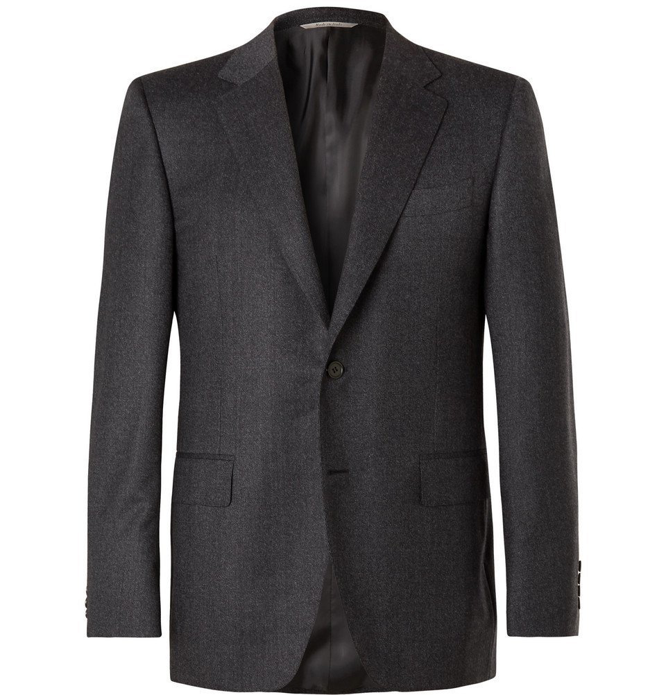 Super 120's Wool Suit - Charcoal