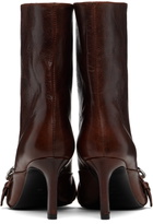 Coperni Brown Ankle Heeled Belt Boots