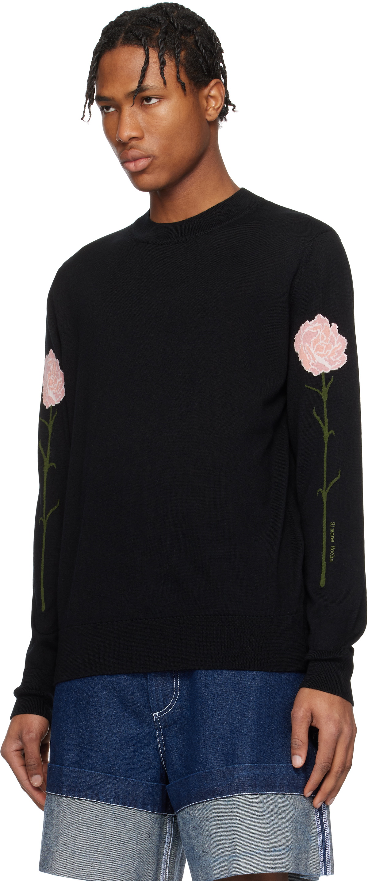 Simone Rocha Black Carnation Sweater