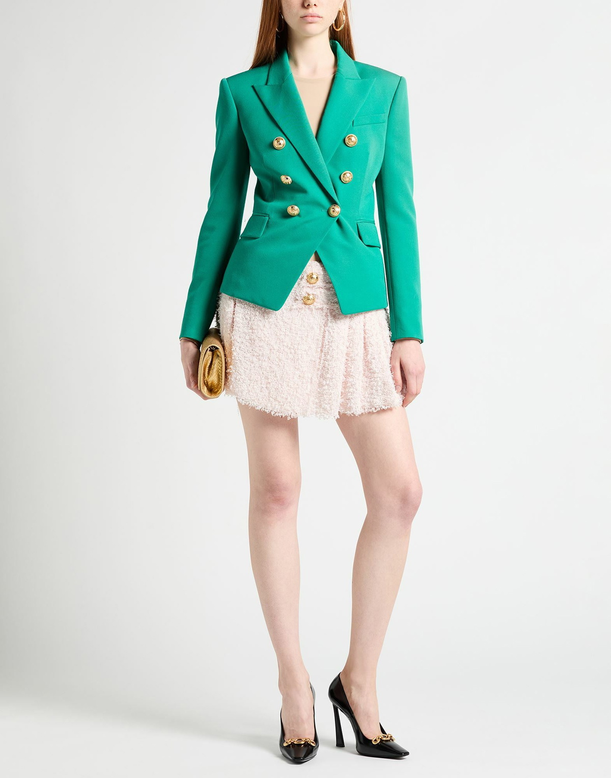 Balmain Womens Blazer in Green