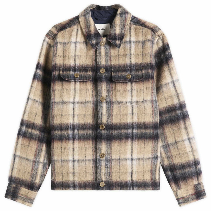 Photo: Kestin Men's Haston Jacket in Oat Check Brushed Wool