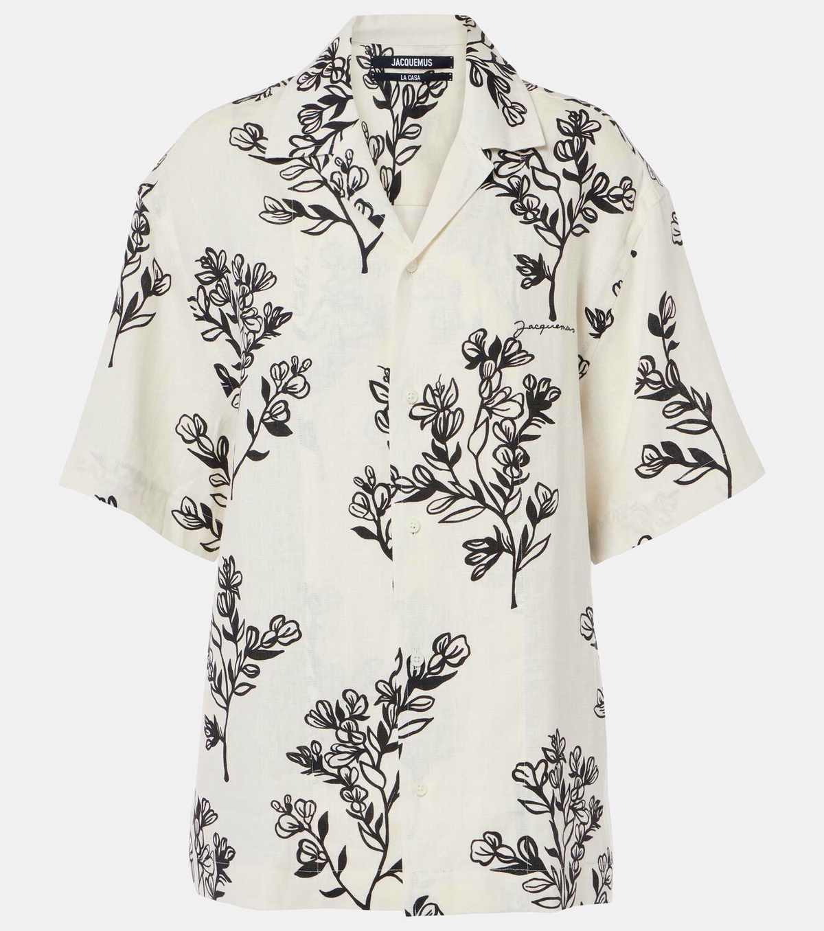 Jacquemus Jean floral linen bowling shirt