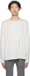 Vince Gray Cotton Long Sleeve T-Shirt