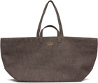 A.P.C. Brown 'Le Drummer' Toile Tote