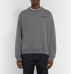 Resort Corps - Embroidered Printed Loopback Cotton-Jersey Sweatshirt - Gray