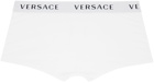 Versace Underwear Three-Pack White Logo Boxers